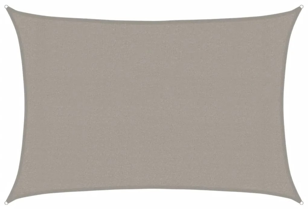 világosszürke négyszögletű HDPE napvitorla 160 g/m² 3x4,5 m