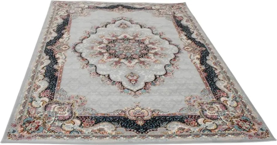 Perzsa szőnyeg szürke TABRIZ 200x300 exkluzív nappali szőnyeg akrilból