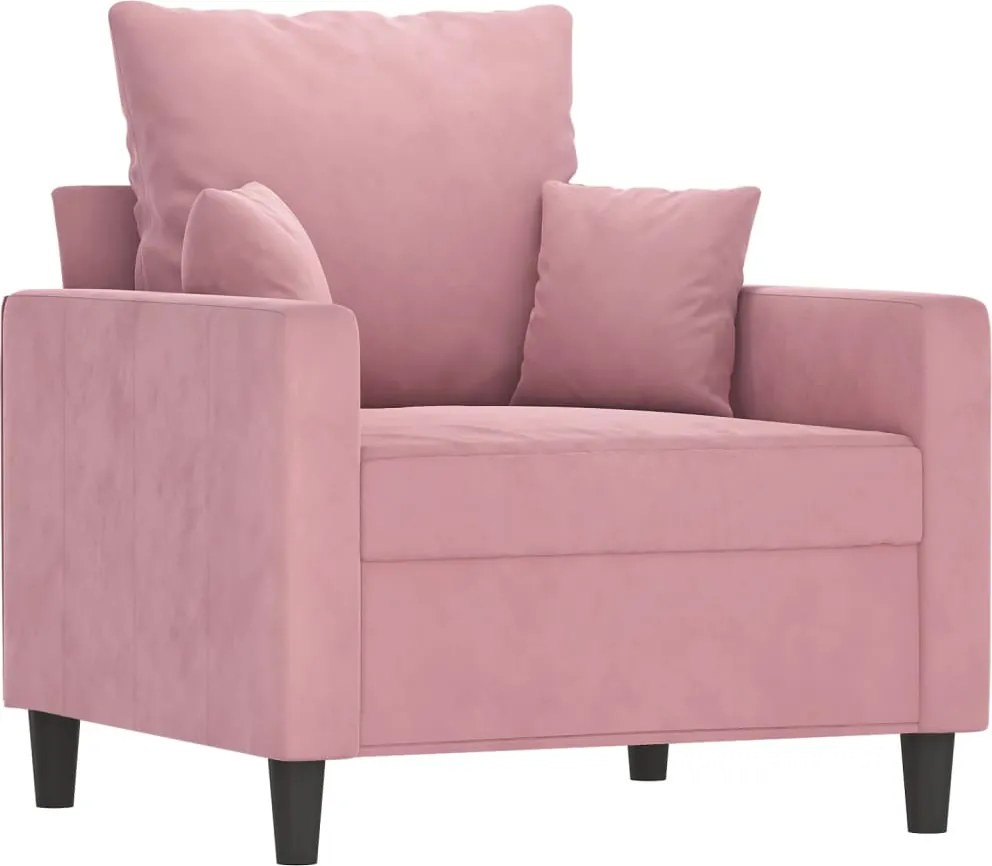vidaXL rózsaszín bársony kanapéfotel 60 cm