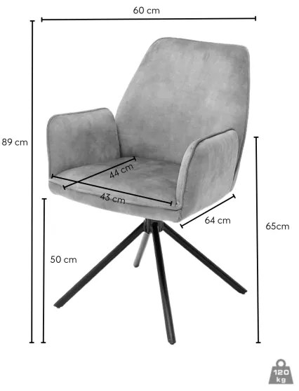 Étkezőszék NEXORO, 2 db, narancssárga