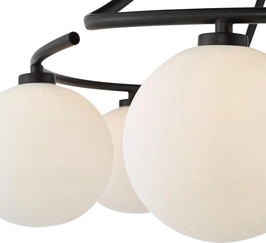 Dar Lighting modern mennyezeti lámpa luana fehér matt fekete darlua6422