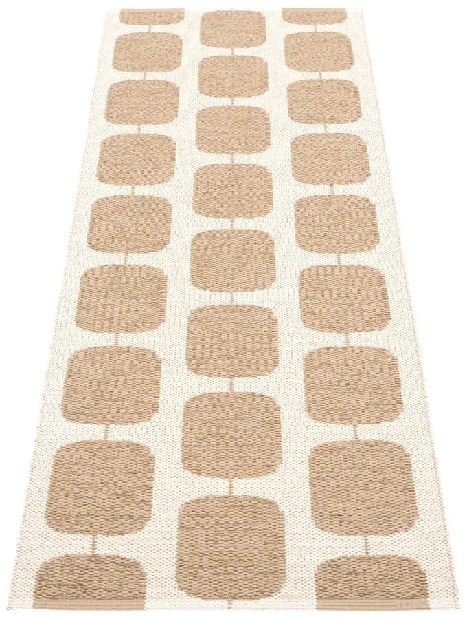 Bézs-krémszínű kültéri-beltéri futószőnyeg 70x200 cm Sten Light Nougat – Pappelina