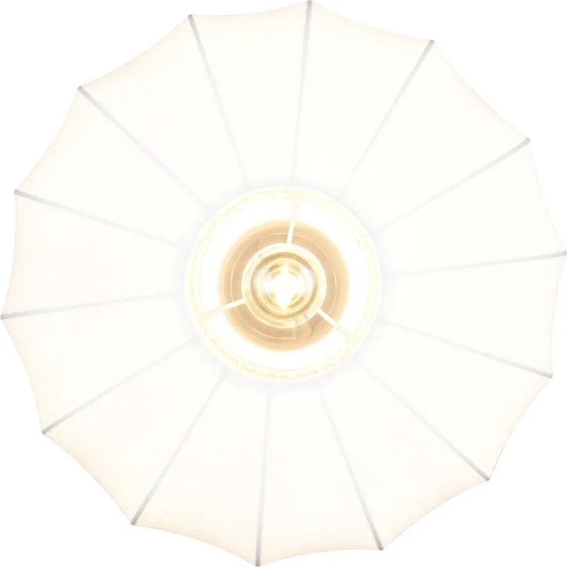 Fehér fém mennyezeti lámpa textil búrával ø 40 cm Madleine – Reality