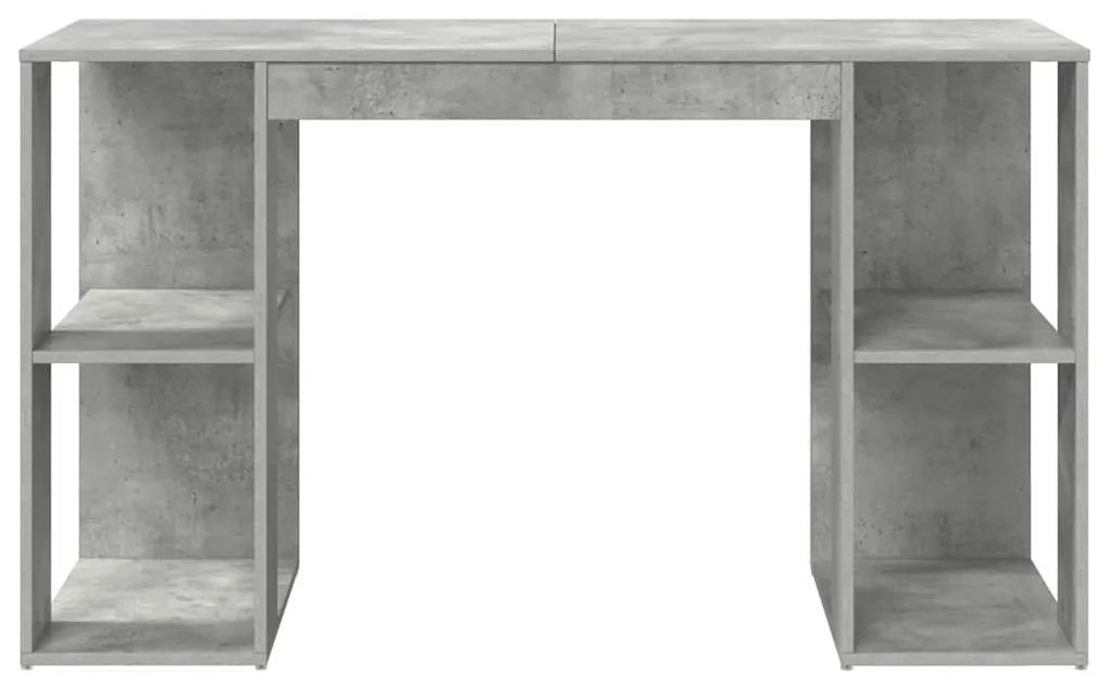 Íróasztal tárolóval Beton szürke 130 x 50.5 x 75 cm Faanyag