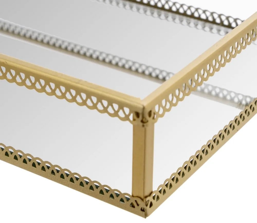 Fém dekoratív tálca szett 2 db-os 14x24 cm – Casa Selección