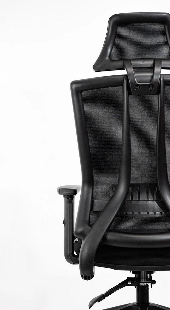 Ello ergonómikus irodai forgószék deréktámasszal, fejtámasszal, 3D Air mesh hálós