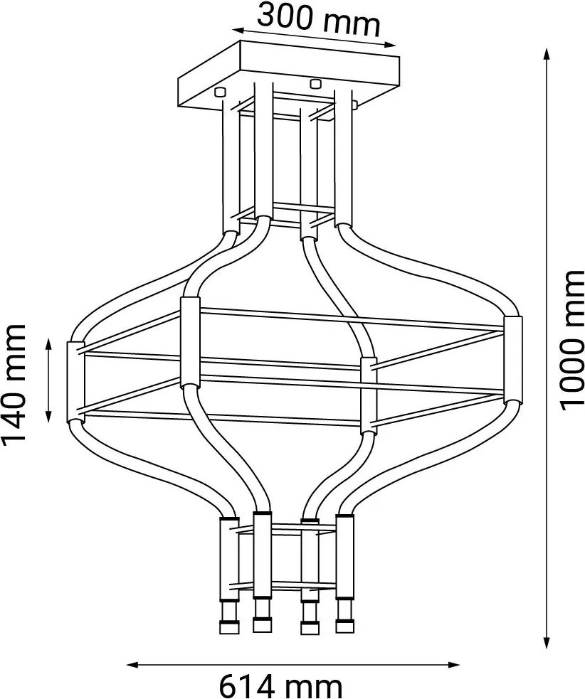 ANTIGO 9056 ALHA Modern Függesztett Lámpa Fekete LED IP20