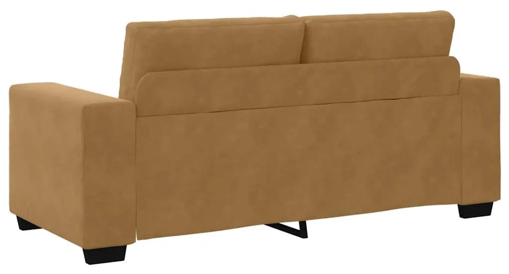 barna bársony loveseat kanapé 140 cm
