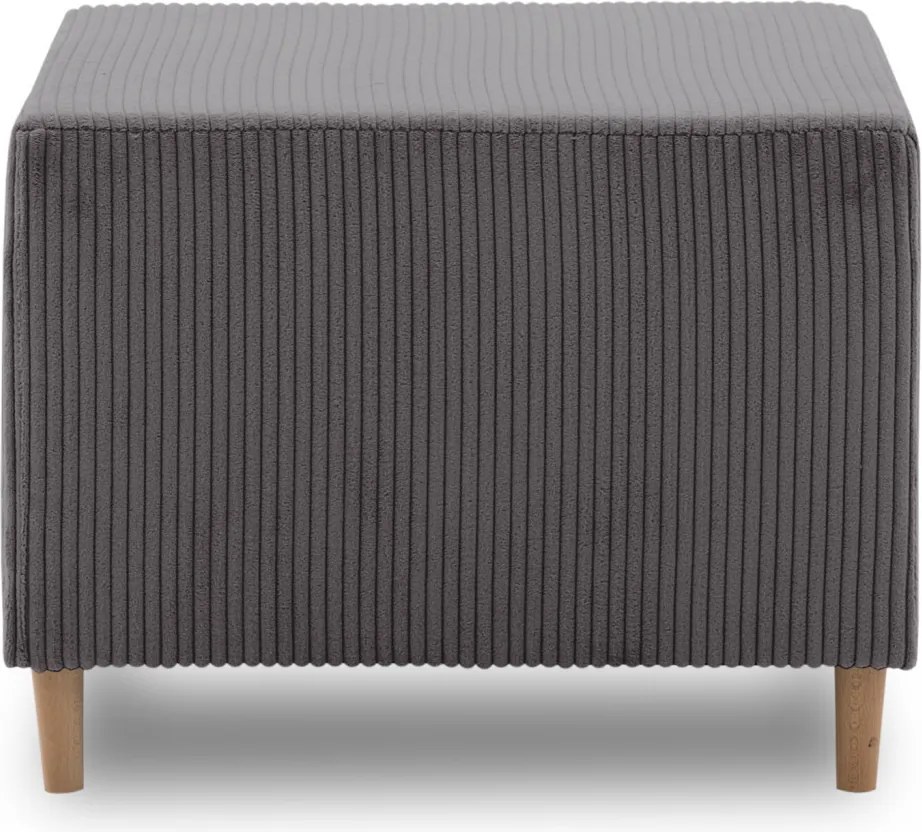 Fireze puff, kordbársony, szürke