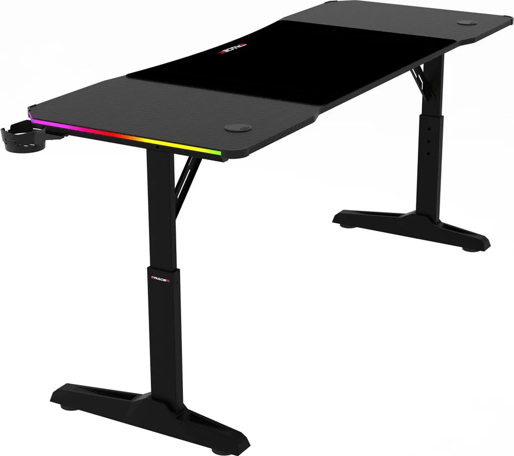 LUMEN RGB LED gamer asztal 140 × 60 cm