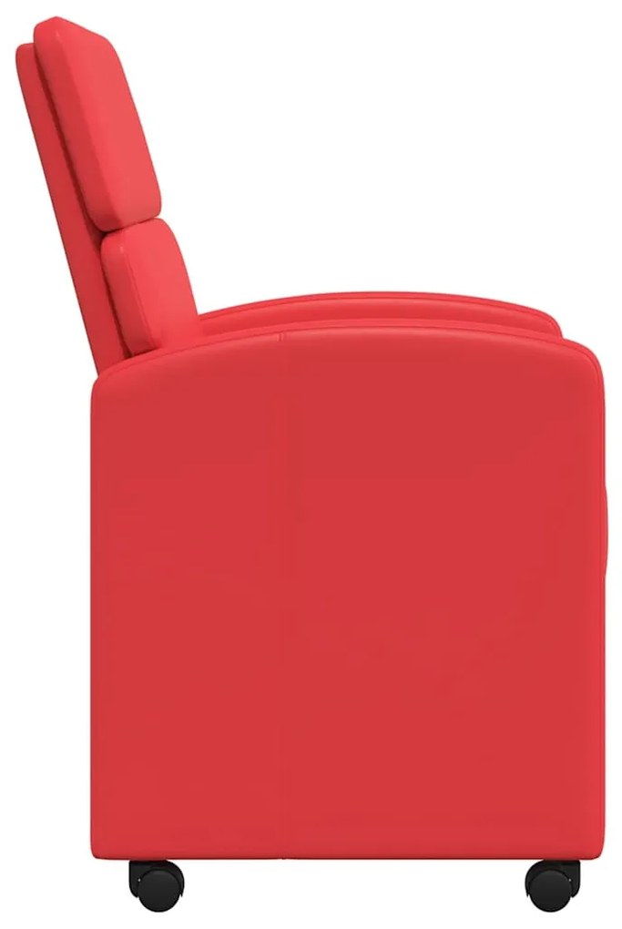 Kerekes Étkező Székek 2 pcs Piros 58 x 65 x 98 cm Műbőr