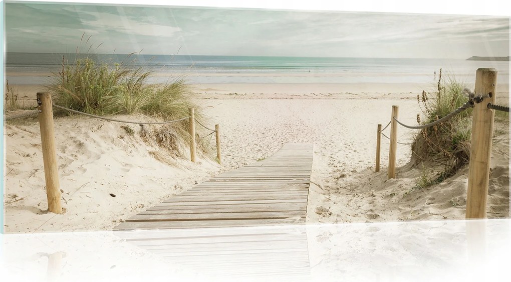 Üvegfestmény üvegen Tengerpart Konyha 125x50