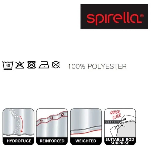 Zuhanyfüggöny 120x200 cm Primo – Spirella