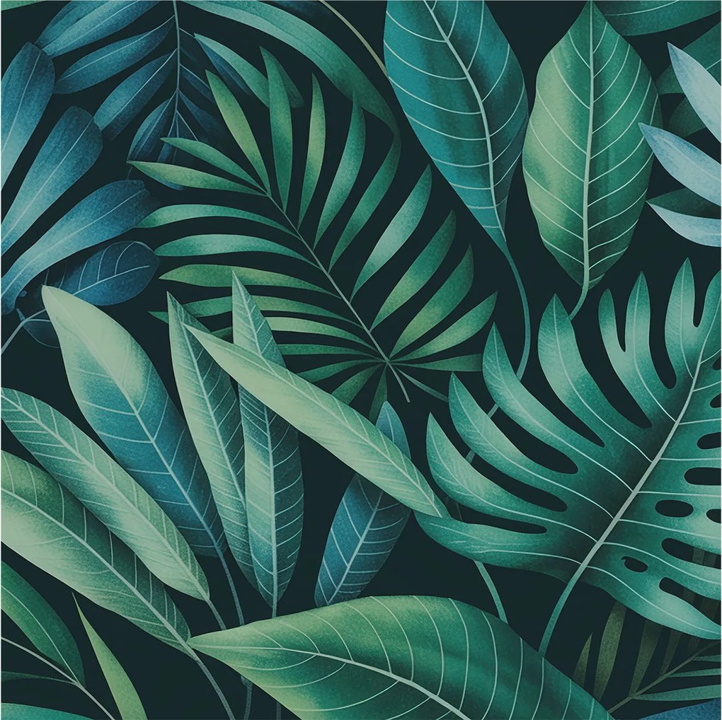 Stílusos Dekoratív Fotótapéta Trópusi levelek 250x250 Ragasztó