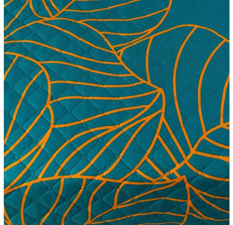 Ágytakaró FANFARE mintával, kékeszöld Méret: 220 x 240 cm