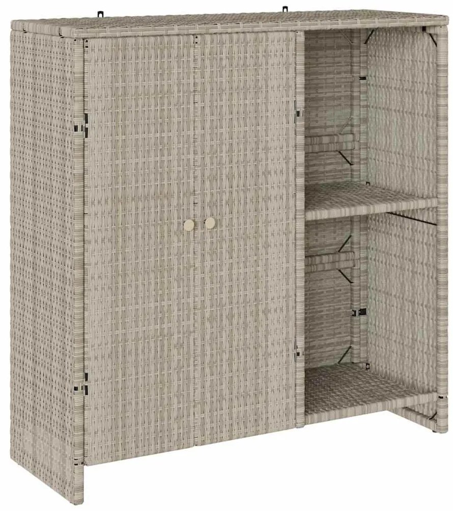 Tárolószekrény tárolóval Világosszürke 100 x 36 x 102 cm Rattan