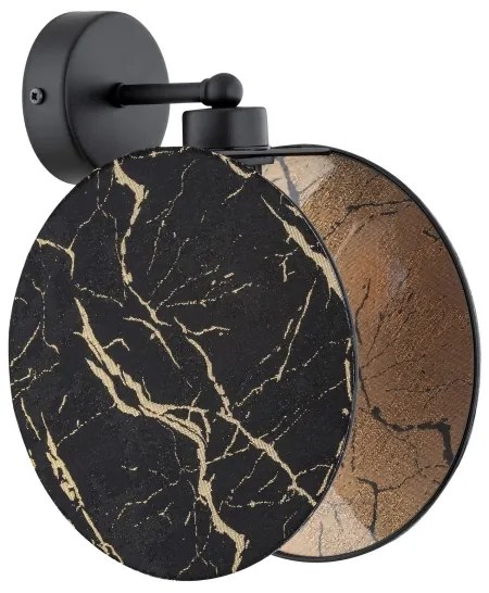 Fali lámpa MOTIF 1xE27/15W/230V fekete/arany