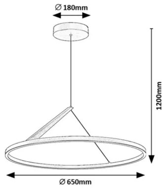 Rabalux 72352 - RENARA kábeles LED függőlámpa LED/40W/230V 3000K