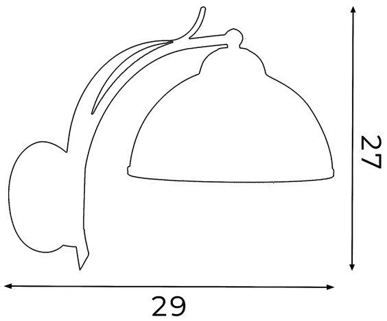 Fali lámpa KORFU 1xE27/60W/230V