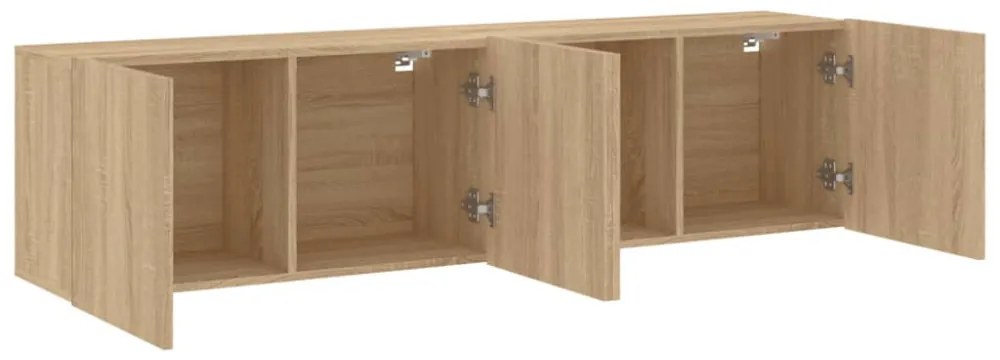 2 db sonoma tölgy színű fali TV-szekrény 80 x 30 x 41 cm