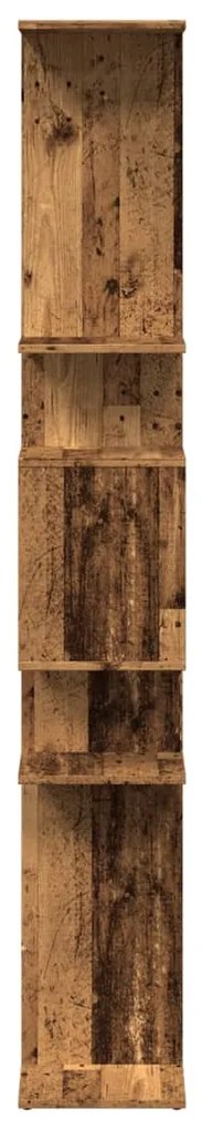 füstös tölgy színű szerelt fa könyvszekrény 92 x 29 x 188 cm