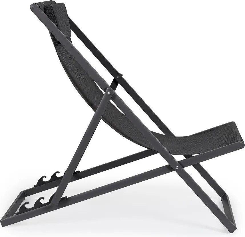 Antracitszürke fém kerti napozóágy Taylor – Bizzotto