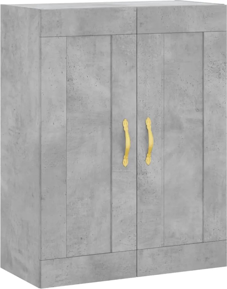 vidaXL betonszürke szerelt fa fali szekrény 69,5 x 34 x 90 cm