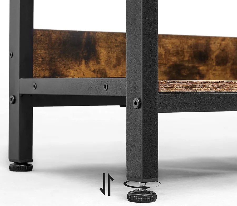 TV állvány 6 rekesszel, tárolópolc 120 x 80 x 33 cm, barna fekete