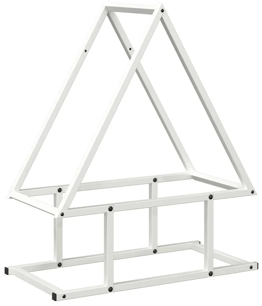 fehér hidegen hengerelt acél tűzifatároló 50x25x60 cm