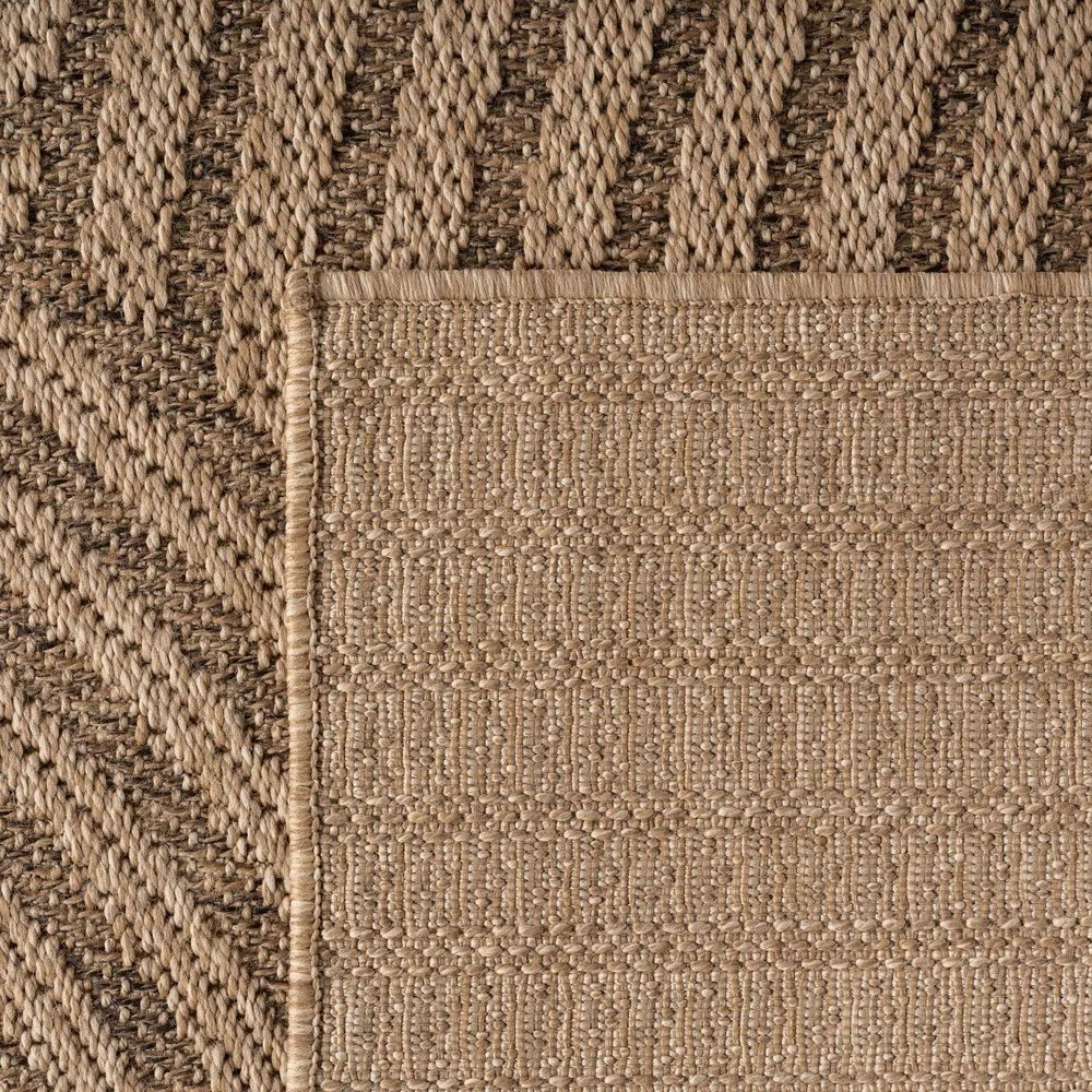 Barna kerek kültéri-beltéri szőnyeg ø 80 cm Timber 1401 – Ayyildiz Carpets