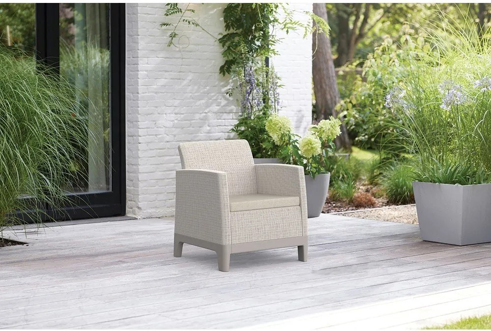 Szürkésbézs műanyag kerti fotel szett 2 db-os Scandi Forma – Keter