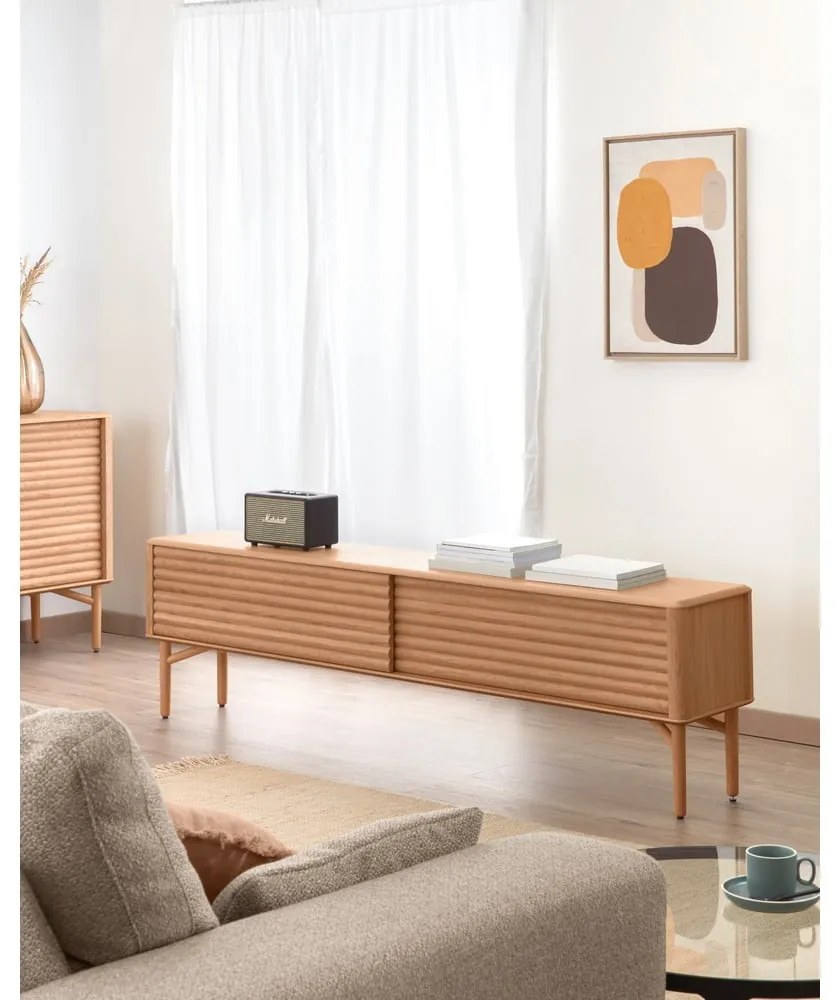 Lenon TV-állvány tölgyfa dekorral - Kave Home