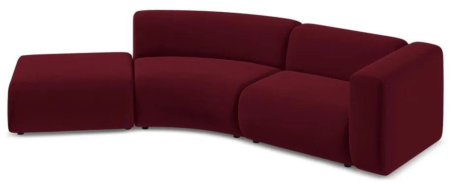 Borvörös bársony heverő (bal oldali) Ekahi – Makamii