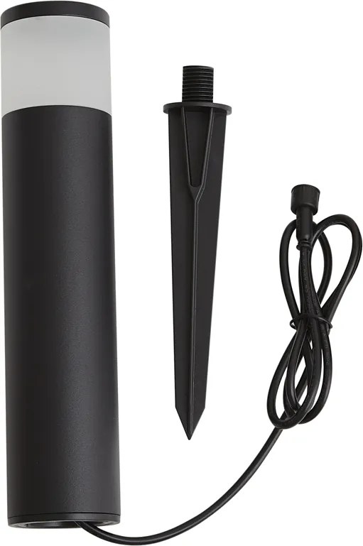 Modern kültéri oszlop lámpa 12V fekete LED-del IP65 - Voltaire Palo