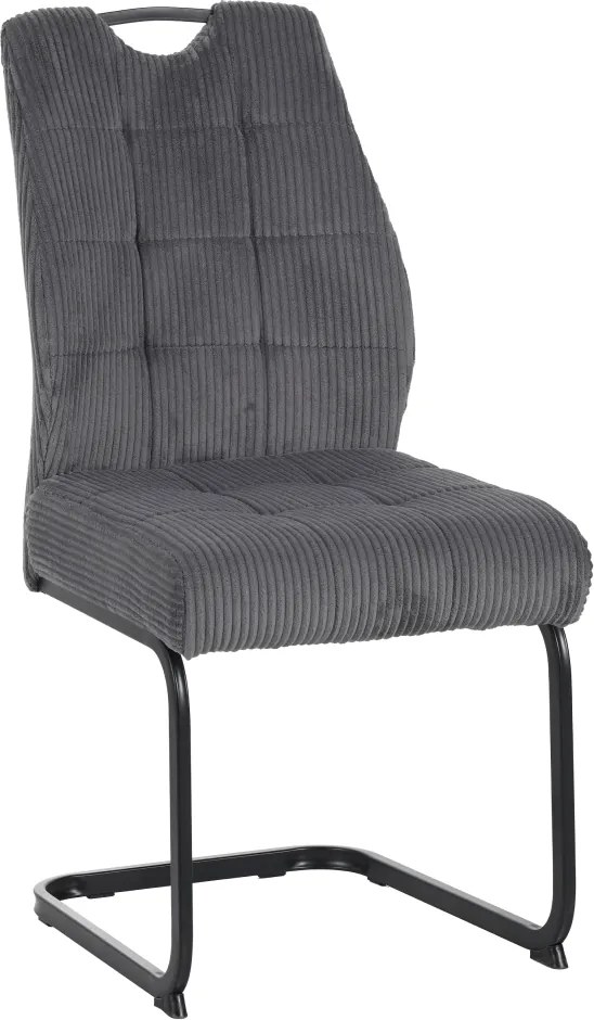 Étkezőszék, szürke/fekete, KELMA