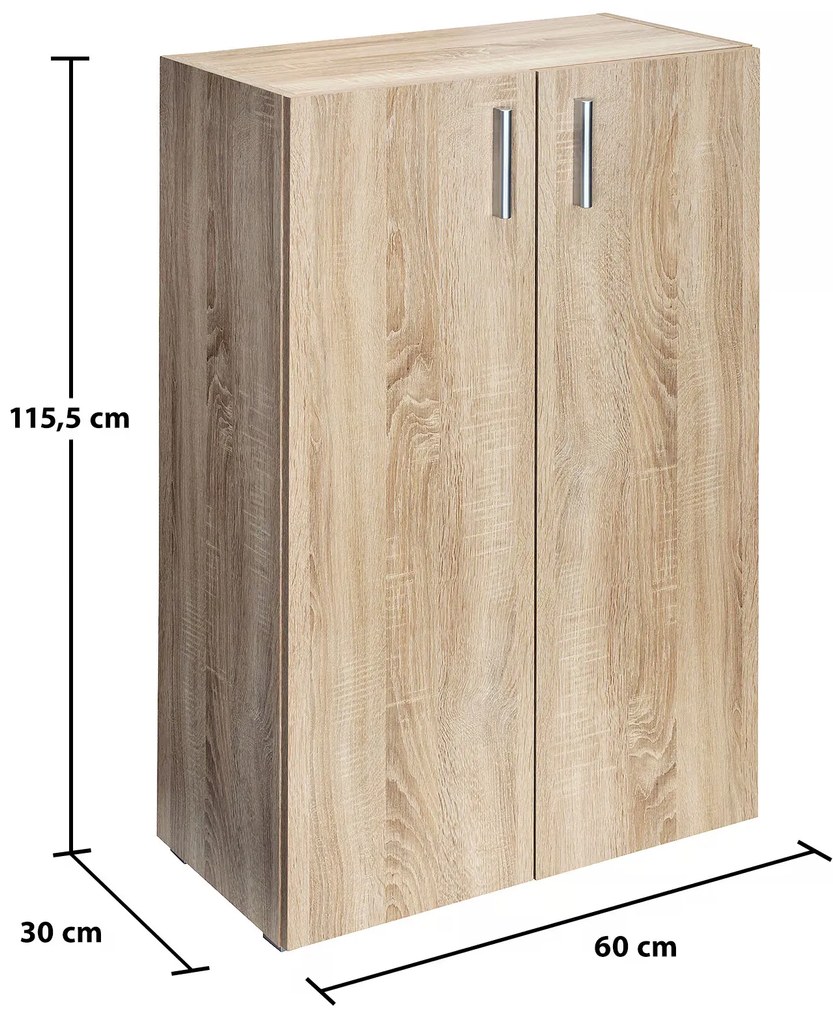 Deuba Vela szekrény 116x30x60 cm - tölgy