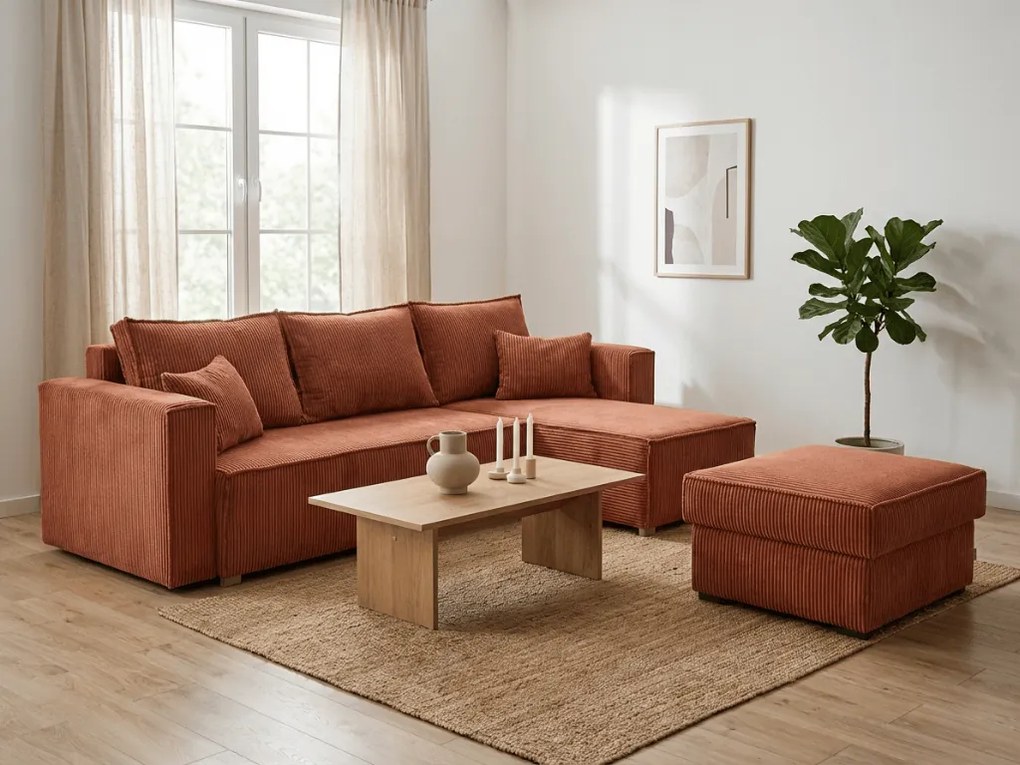 Terrakotta SMART COSARO tároló puff 65x65 cm