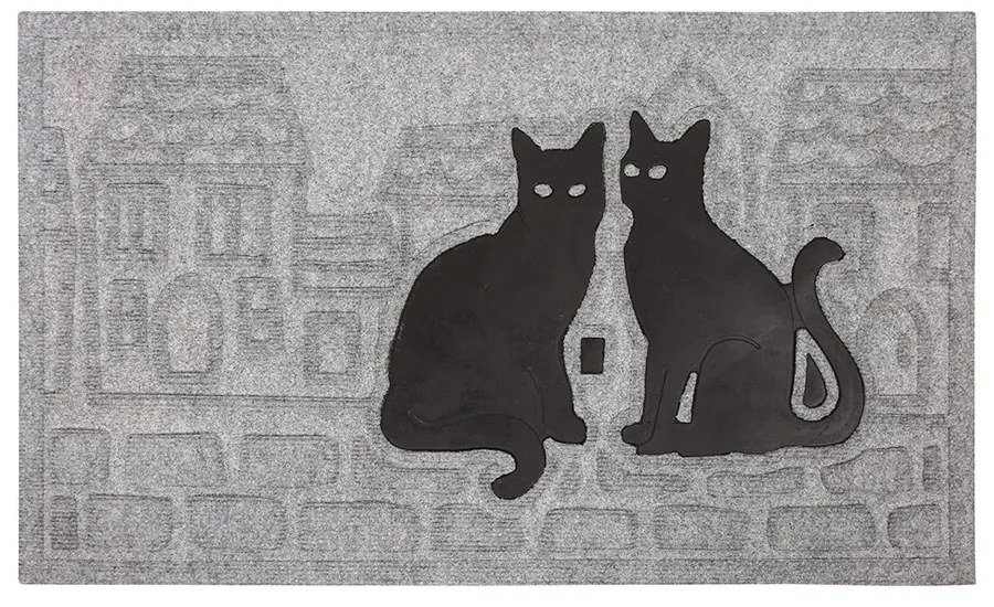 Ajtószőnyeg 2 macska, 45 x 75 cm