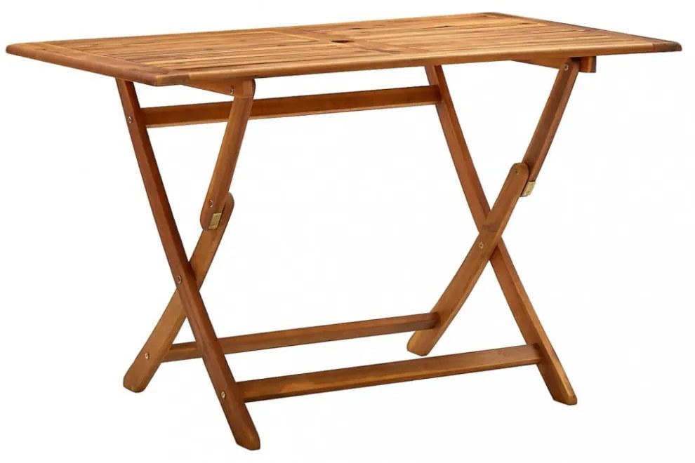 tömör akácfa összecsukható kerti asztal 120 x 70 x 75 cm