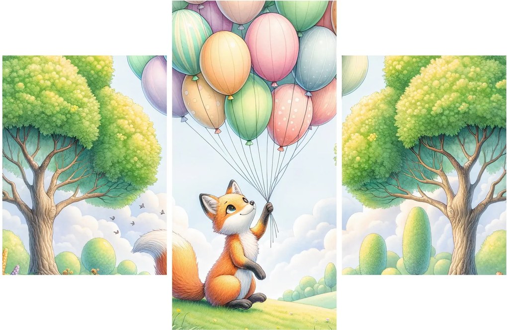 Kép – Boldog róka (90x60 cm)