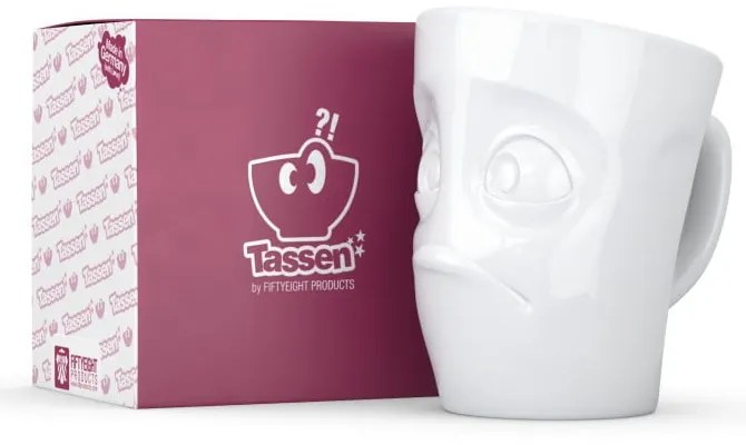 Fehér 'tanácstalan' porcelánbögre - 58products
