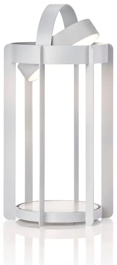 Világosszürke USB kültéri LED lámpás (magasság 30 cm) Firefly – Zone