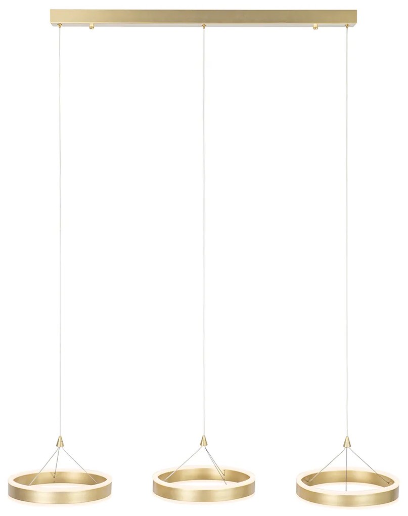 Lógólámpa sárgaréz ovális LED-del, 3 fokozatú fényerőszabályozóval, 3 lámpás - Lyani