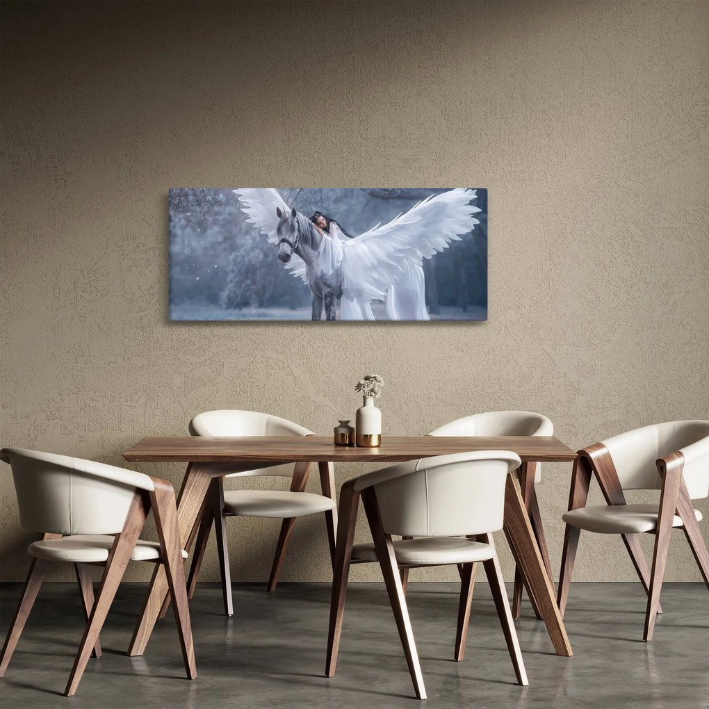 Egy lány képe az egyszarvún (120x50 cm)
