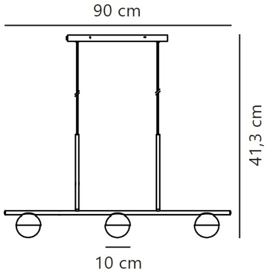 Nordlux - Csillár zsinóron CONTINA 3xG9/5W/230V réz