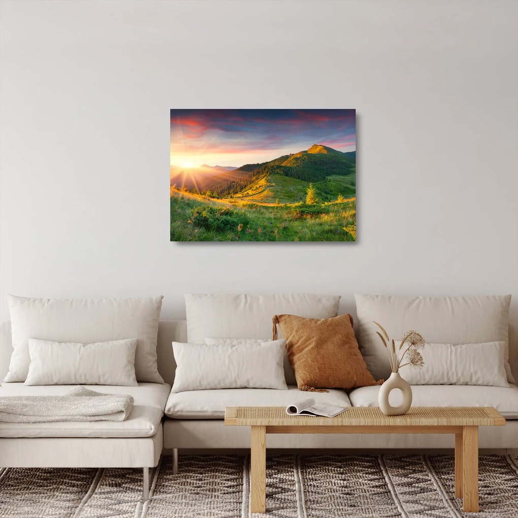 Üveg kép - Nyári táj (70x50 cm)