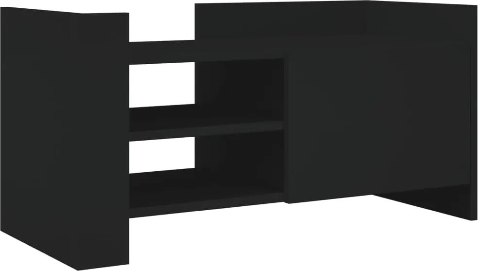 vidaXL fekete szerelt fa TV-szekrény 80 x 35 x 40 cm