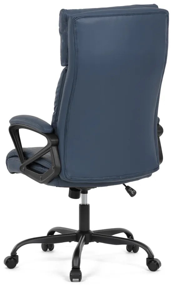 Scaun pivotant de birou confortabil în albastru cu tapițerie din piele artificială. KA-Y346