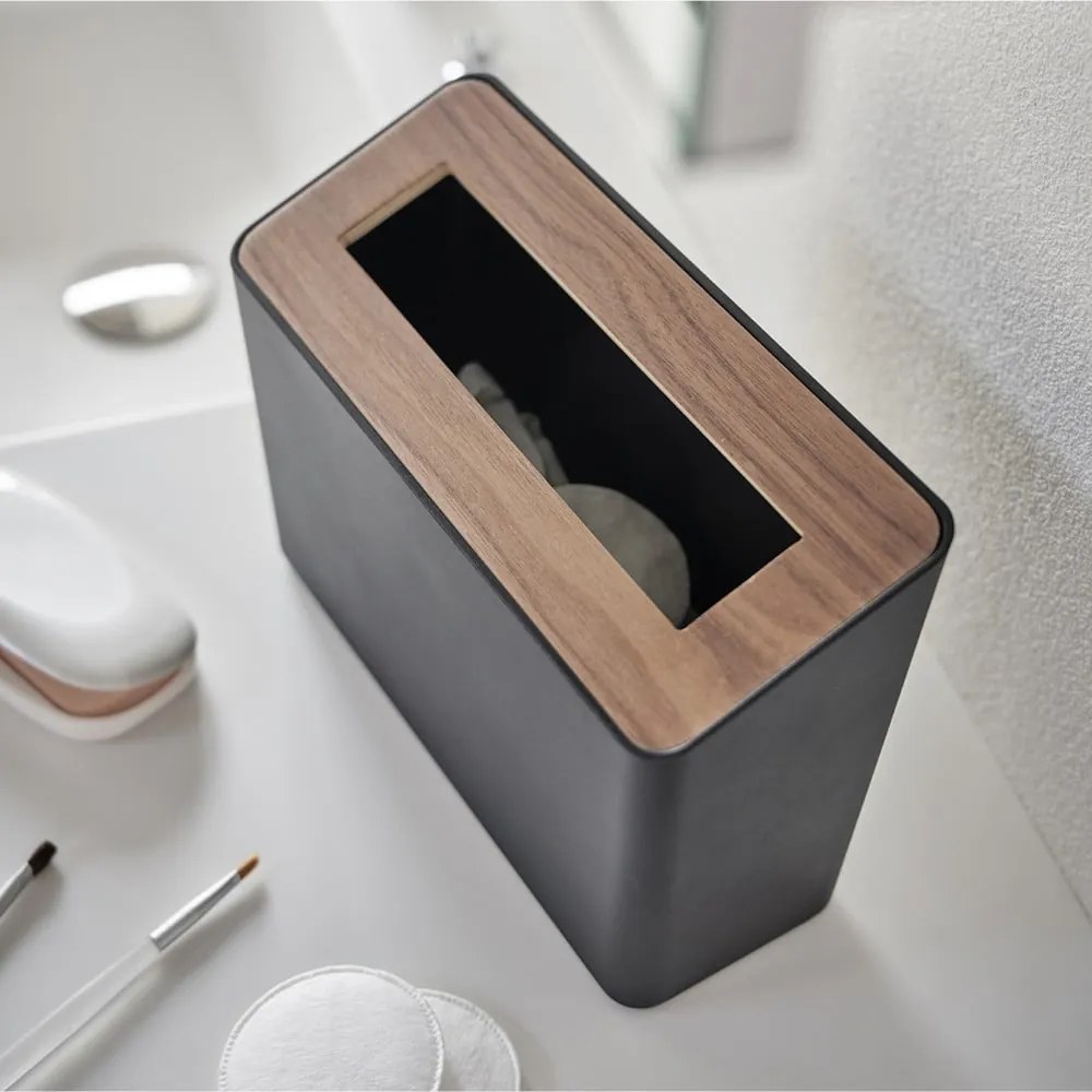 Fekete műanyag irodai szemetes 2,3 l Rin – YAMAZAKI