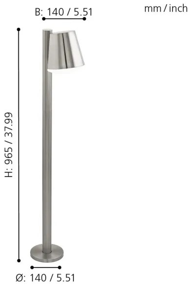 Eglo 97485 - LED dimmelhető lámpa CALDIERO-C 1xE27/9W/230V matt króm IP44